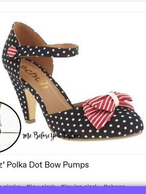 ASO Emilia Clarke/Louisa Clark/Me Before You Schuh All That Jazz Polka Dot Bow
